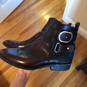 Zara Deep Burgundy Ankle Boots